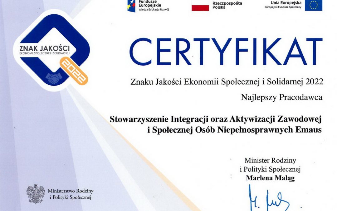 Certyfikacja na 2022 rok