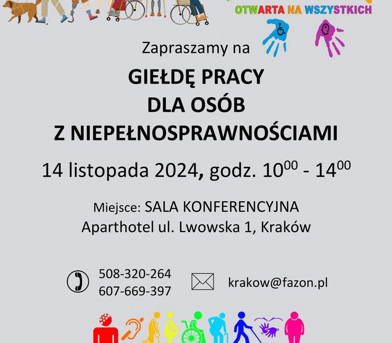 Giełda pracy dla osób z niepełnosprawnościami